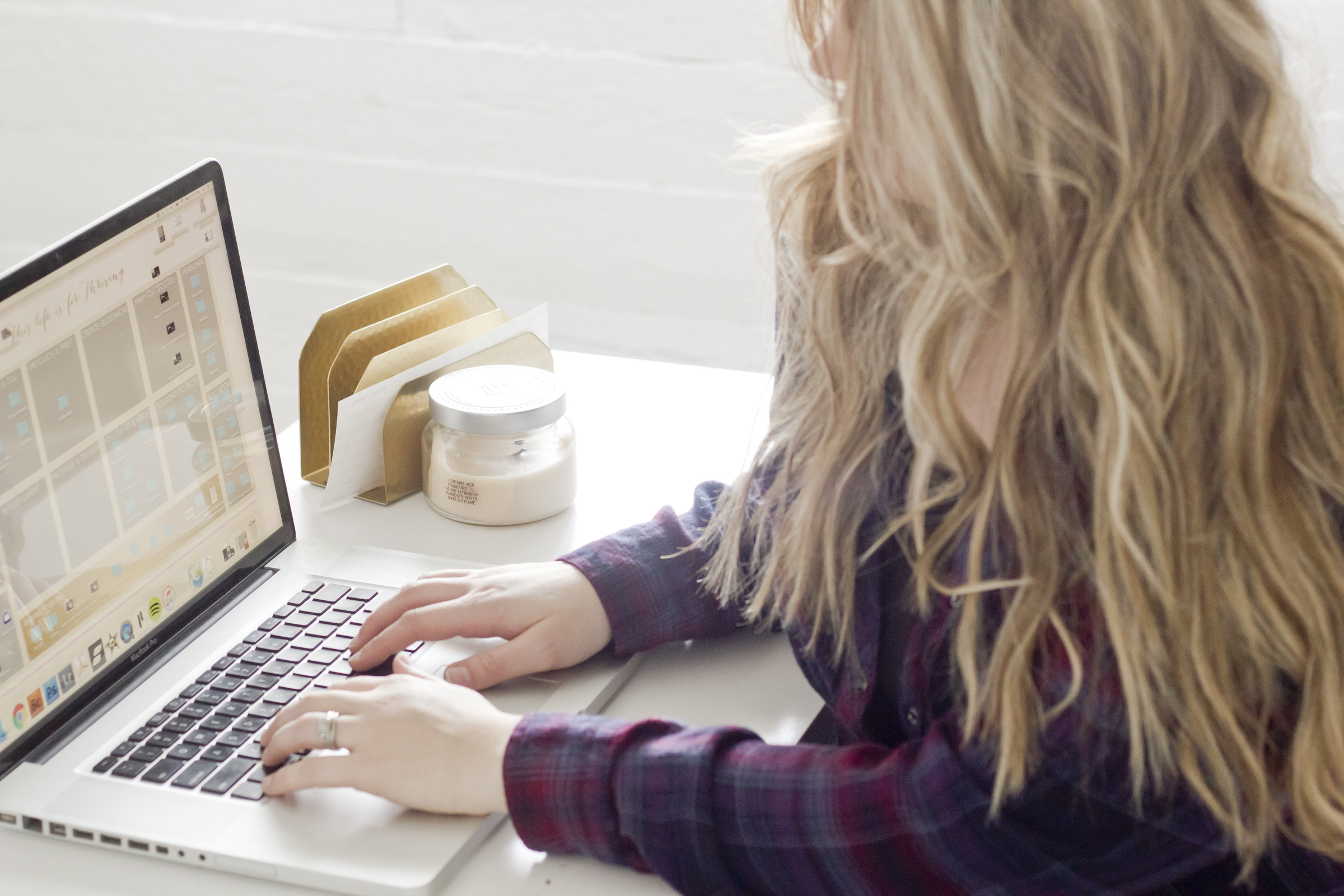 entrepreneur on laptop, photography business